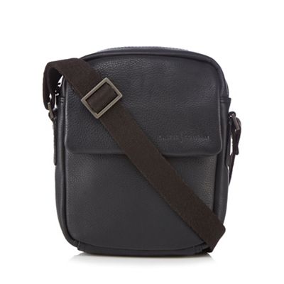 J by Jasper Conran Designer black grained leather small cross body bag